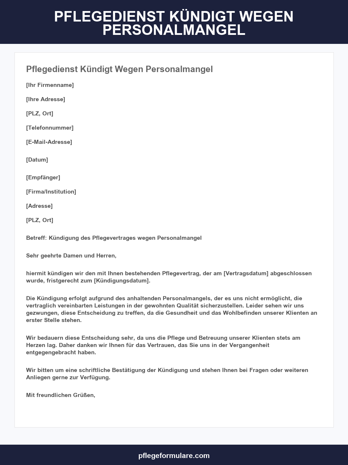 Pflegedienst Kündigt Wegen Personalmangel